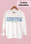Custom Embroidered Sweatshirt Personalized Straight Curved Text Crewneck Custom Embroidery Embroidered Sweatshirt Father39s Day Gift Sweatshirt – Premium Graphic · Top Pick For Any Outfit
