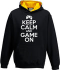 Gaming Hoodie Keep Calm And Game On Retro Gaming Hooded Sweatshirt for Travel College Festival Gift for Gamers Friends Dad Hoodie – Soft Feel · Must-Have Style