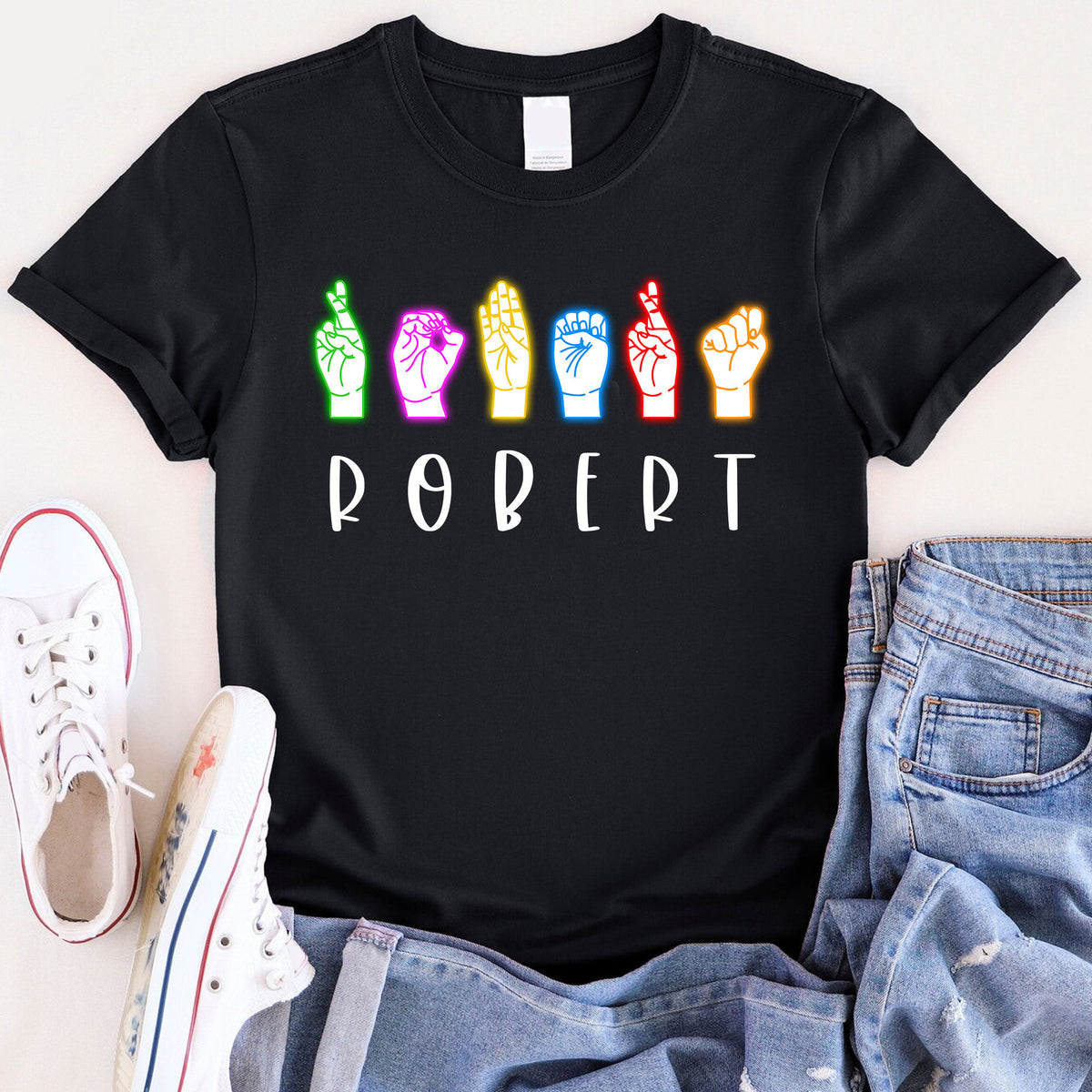 Customized Sign Language T Shirt Deaf Pride T Shirt Personalized Sign Language Shirt Custom Name ASL Hand T Shirt ASL Tee Graphic Tee – Cozy Vibes · Great Gift For Fans