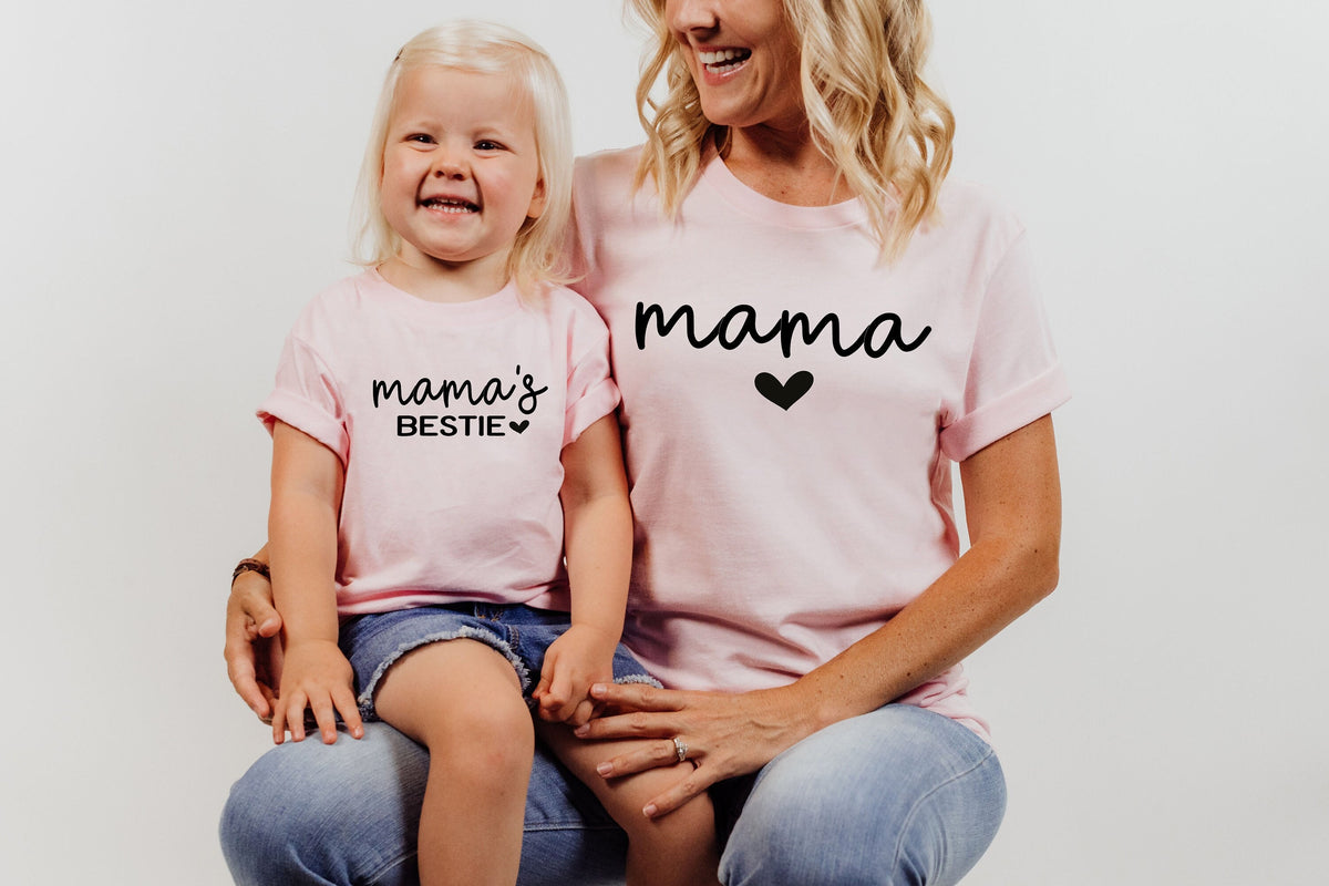 Mama and Mama39s Bestie Shirts Mom and Daughter Shirts Mama and Daughter Shirts Mom and Girl Shirt Mama and Me Shirts Mother39s Day Shirt Graphic Tee – Aesthetic Look · Top Pick For Any Outfit