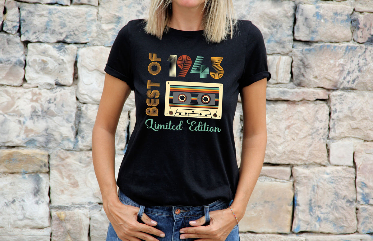 Womens 81st Birthday Gifts For Mam T Shirt Gift Present Limited Edition Year Best Of 1943 81st Birthday Gift For Her Graphic Tee – Easygoing Wear · Perfect For Daily Wear
