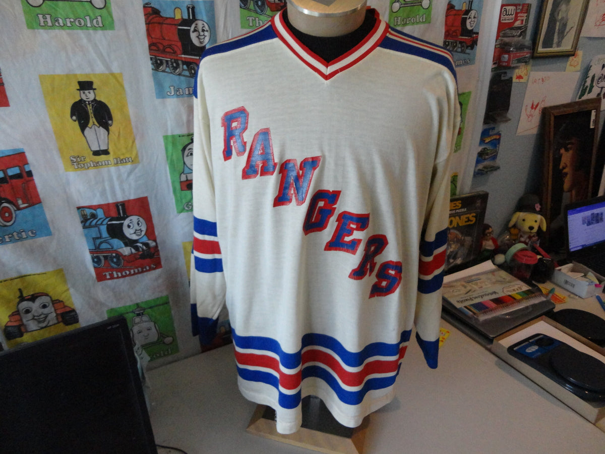 Vintage New York Rangers Sandow NHL Hockey Dureen Durene Jersey Fits XL Jersey – Bold Style · Great Gift For Fans