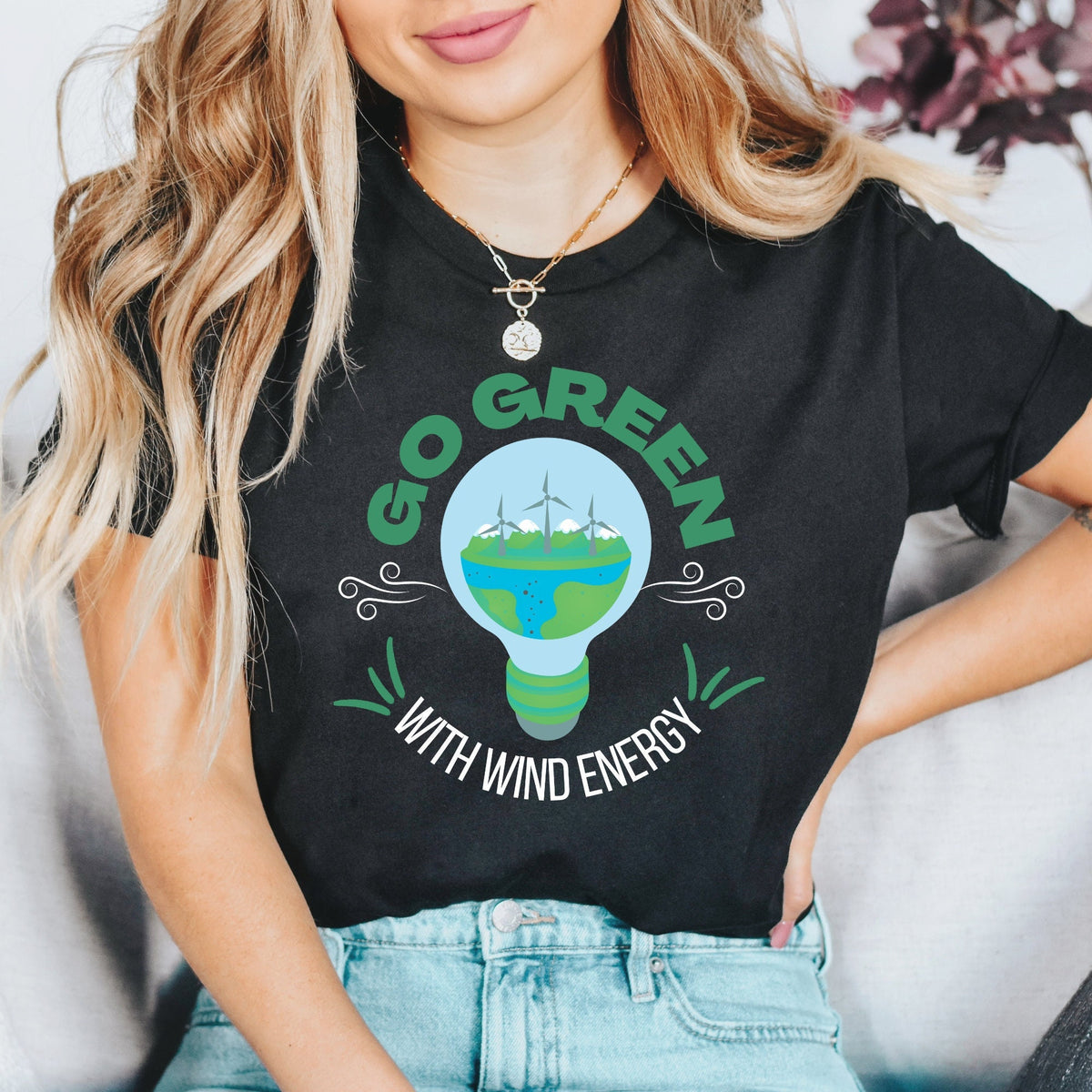 Wind Energy Shirt Wind Turbine Tshirt Renewable Energy Green Energy Shirt Wind Power Shirt Environmental Tee Climate Change Go Green Graphic Tee – Easygoing Wear · Must-Have Style