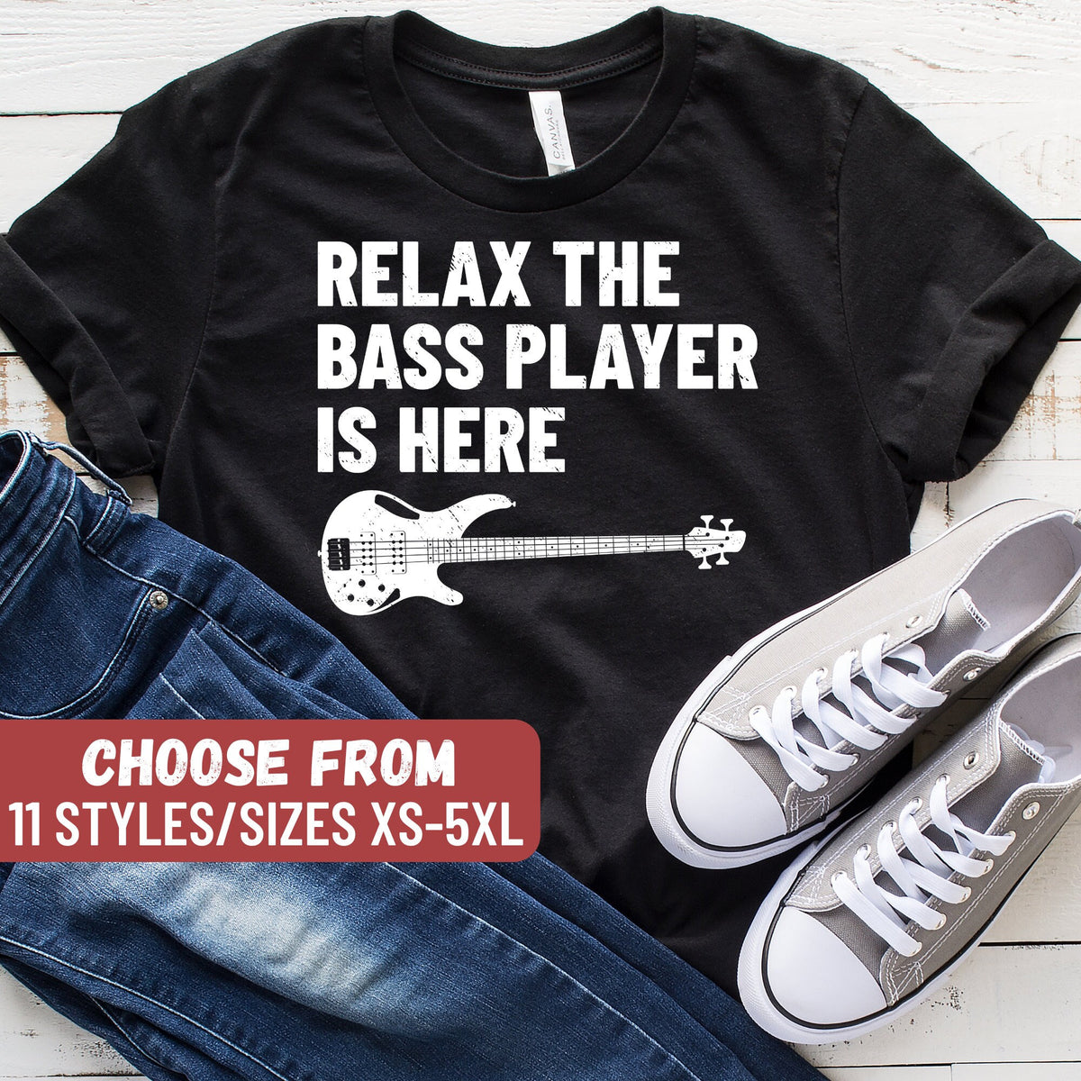 Gift For Bass Teacher Bass Shirt Gift For Bassist Bass Player Shirt Bass Tee Bass Guitar Shirt Relax The Bass Player Is Here TShirt Graphic Tee – Fan Favorite · Perfect For Daily Wear
