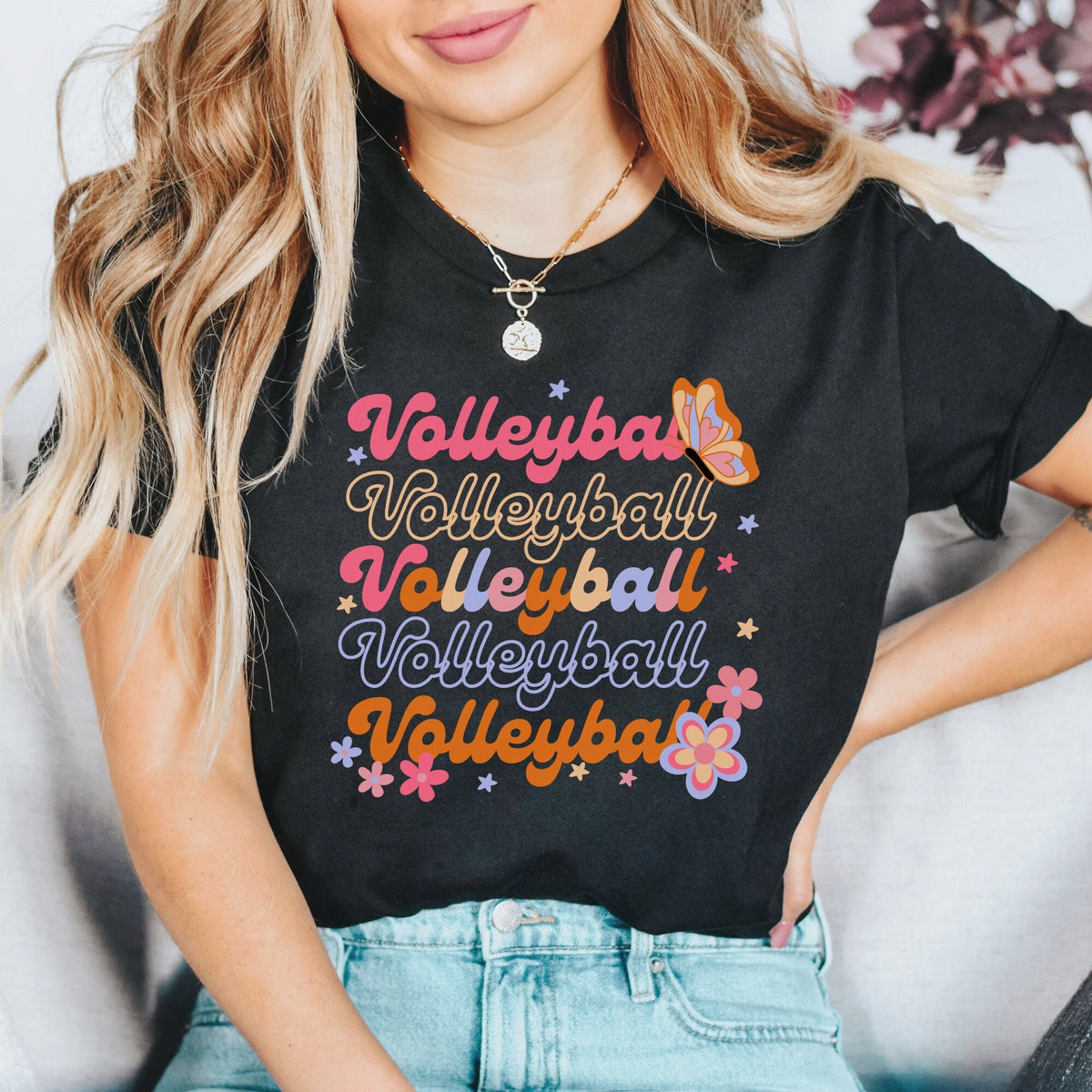 Retro Volleyball Shirt Womens Volleyball T shirt Volleyball Mom Shirt Volleyball Gift Volleyball Tshirt Game Day Shirt Groovy Shirt Graphic Tee – Warm & Stylish · Must-Have Style