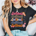 Retro Softball Shirt Womens Softball T shirt Softball Mom Shirt Softball Gift Softball Tshirt Game Day Shirt Groovy Softball Tshirt Graphic Tee – Easygoing Wear · Perfect For Daily Wear