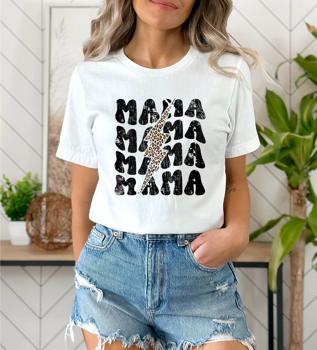 Mama Shirt Mama Leopard Distressed Print Tee Mother39s Day Gift Mama Lightning Bolt TShirt Mom Birthday Gift 9039s Mom Shirt Leopard Graphic Tee – Premium Graphic · Great Gift For Fans