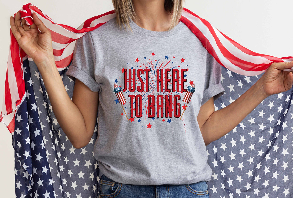 Just Here for the Boom Boom Shirt 4th of July Shirt Merica Shirt 4th of July USA Shirt Independence Day Shirt Red White Blue Graphic Tee – Easygoing Wear · High-Quality Print