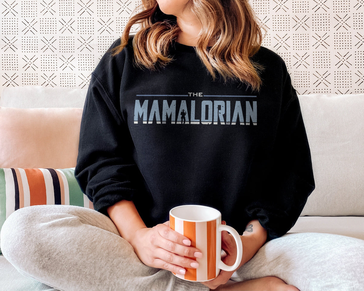 The Mamalorian Sweatshirt Mum Sweatshirt Best Mum In The Galaxy Mother Son Mama Daughter Matching Sweatshirts Sweatshirt – Soft Feel · Top Pick For Any Outfit