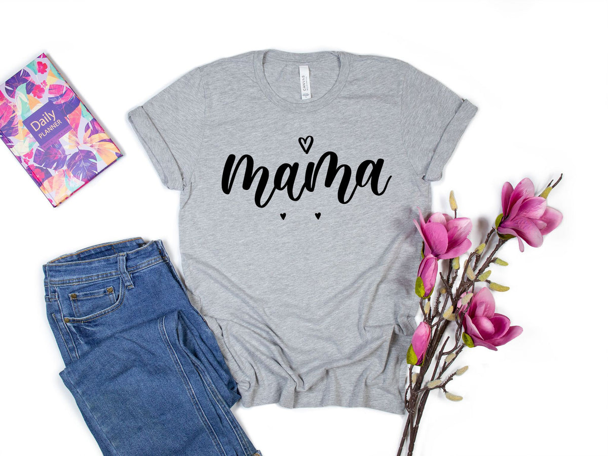 Mama Shirt Mothers TShirt Cute Mom Shirt Cute Mom Gift Mother39s Day Gift New Mom Gift Mama with Heart TShirt Graphic Tee – Cozy Vibes · Perfect For Daily Wear