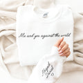 Personalised Couples Sweatshirt Name On Sleeve Sweater Engagement Gift for Couples His And Hers Sweatshirt For Couples Sweatshirt – Everyday Comfort · Perfect For Daily Wear