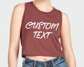 Custom Text Crop Tank Top Personalized Tank Top Your Design Here Tank Tops Woman Racerback Tank Tops Personalized Tank Top Tank Top – Aesthetic Look · Perfect For Daily Wear