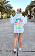Personalized Retro Font Hoodie Custom Wording Retro Print Hoodie Print On Back Personalised Words Retro Hoodie With Back Print Hoodie – Bold Style · Perfect For Daily Wear