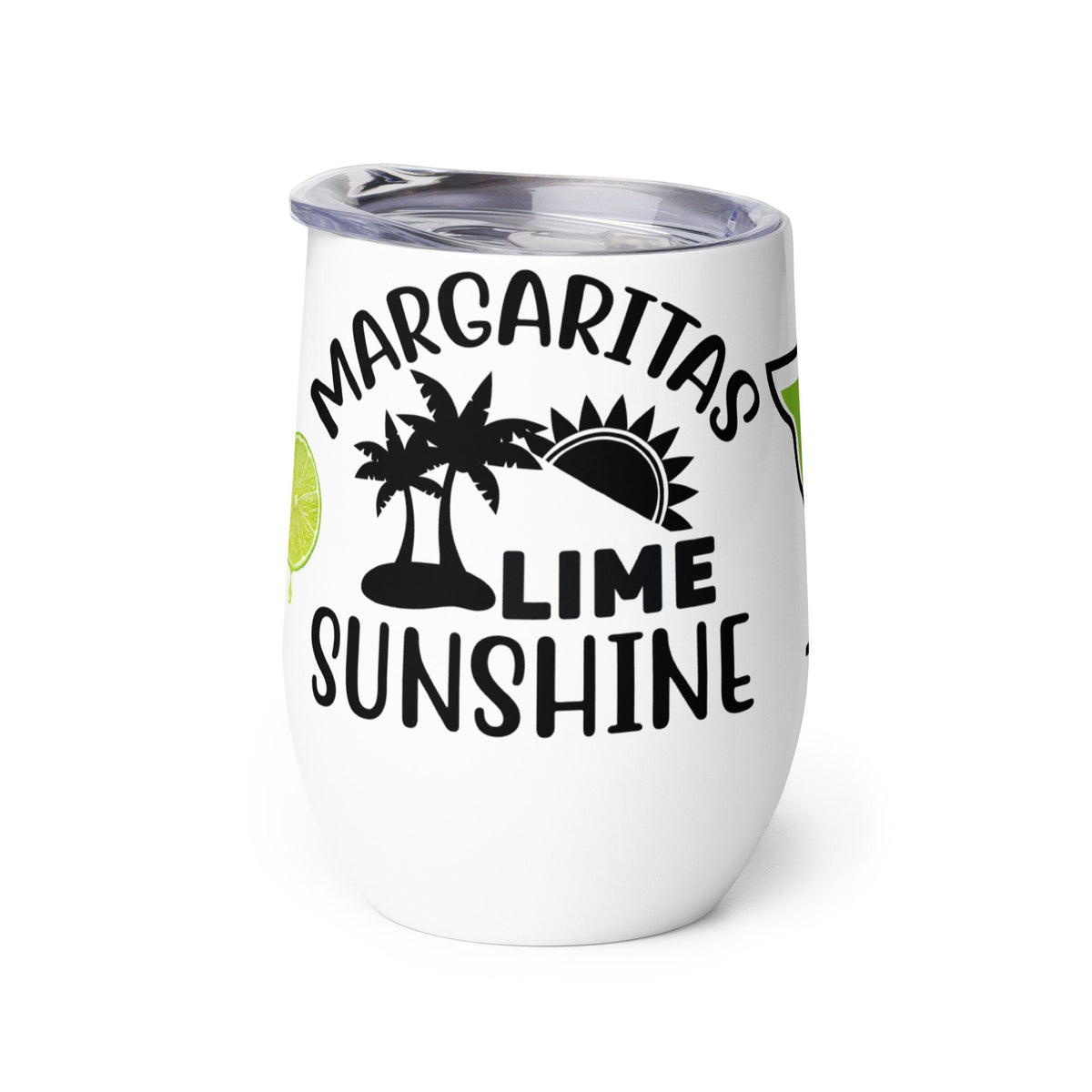 Margaritas Lime Sunshine Stainless Steel Insulated Tumbler with Lid 12 oz Graphic Tee – Feel-Good Design · Top Pick For Any Outfit