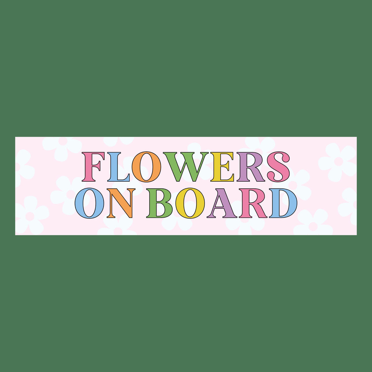 Groovy Flower Sticker for Florist or Flower Farmer Flowers on Board Cute Rainbow Bumper Sticker for Flower Lover or Wedding Florist Graphic Tee – Easygoing Wear · Must-Have Style