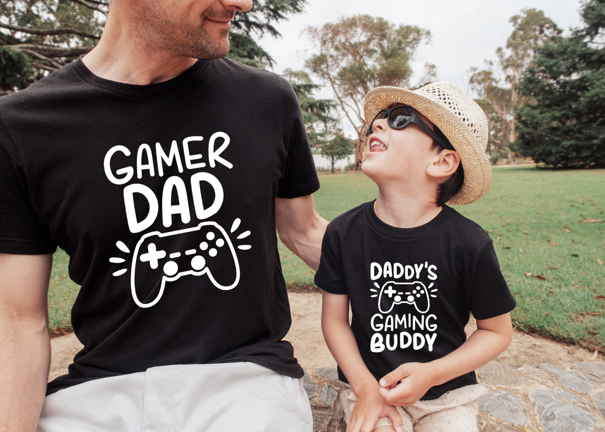 Gamer Dad Gamer Buddy Shirts Family Matching Shirt DadSon Game Day Daddy shirt Gamer Dad ShirtDaddy and Me ShirtDaddy Bithday Gift Graphic Tee – Cozy Vibes · Great Gift For Fans