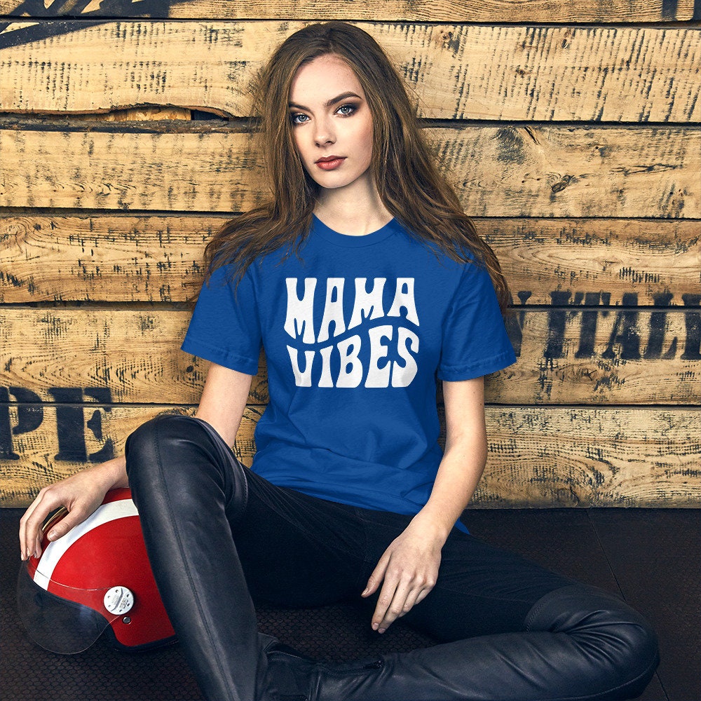 Mama Vibes Womens Soft T shirt Graphic Tee – Premium Graphic · Top Pick For Any Outfit