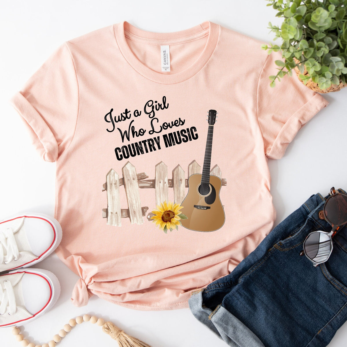 Just a Girl Who Loves Country Music Country Music Tshirt Western Shirt Country Concert Shirt Country Music Shirt Western Graphic Tee Graphic Tee – Bold Style · Great Gift For Fans