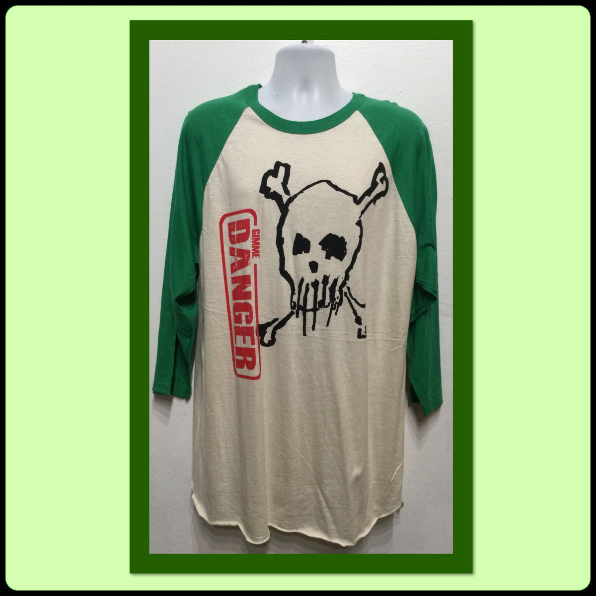 Vintage novelty jersey T shirt quot Skull and crossbones Gimme Danger quot Size X large Jersey – Bold Style · High-Quality Print