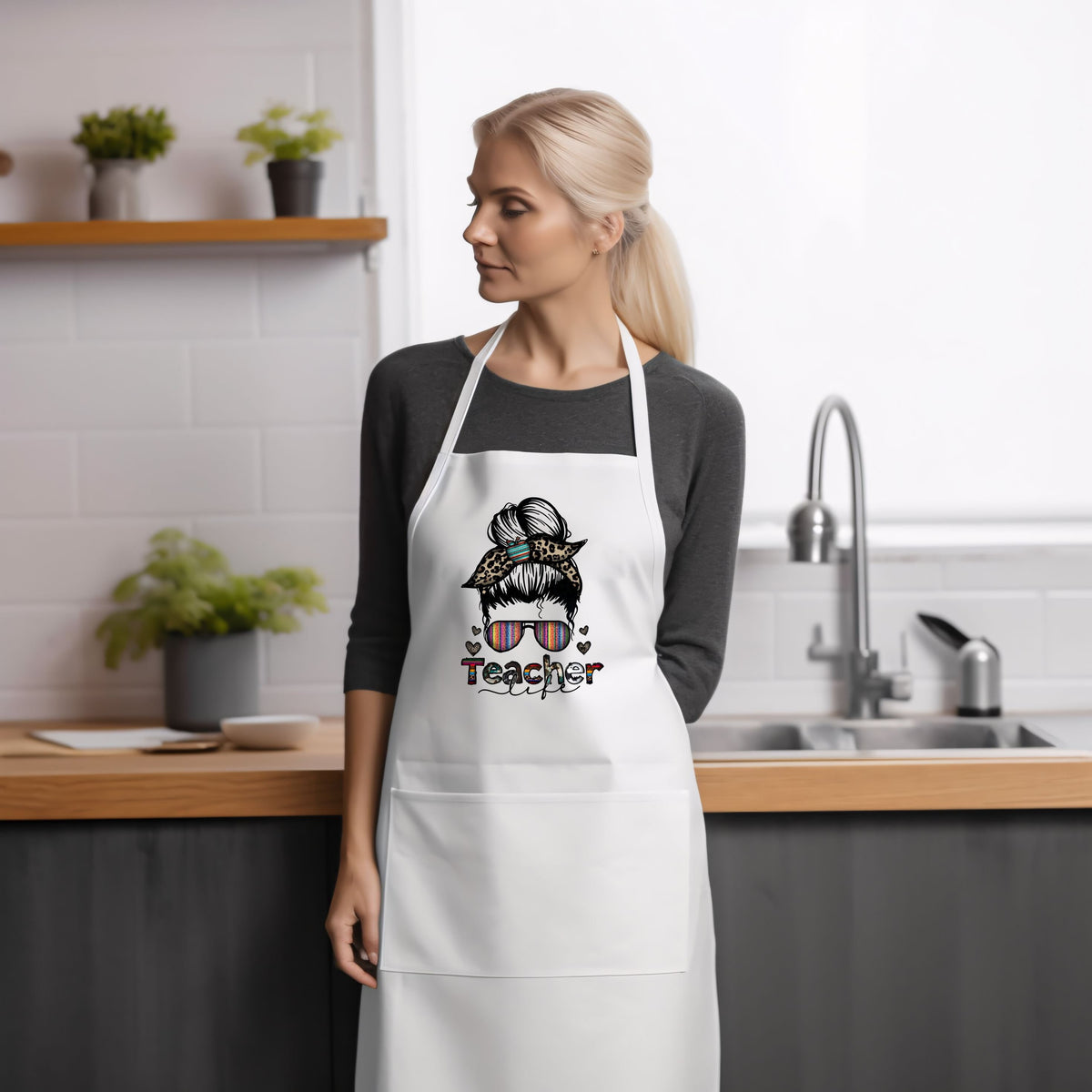 Baking Apron Teacher Appreciation Gifts For Men Or Women Cooking Apron Leaving School Gift Teacher With Sunglasses Graphic Tee – Easygoing Wear · Great Gift For Fans