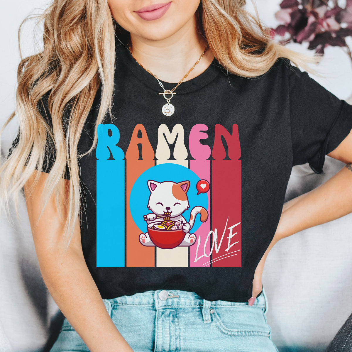 Ramen Cat Shirt Ramen Shirt Kawaii Shirt Japanese Shirt Cat Shirt Cat Eating Ramen Gift for Cat Lover Ramen Tshirt Noodles Shirt Graphic Tee – Cozy Vibes · Must-Have Style