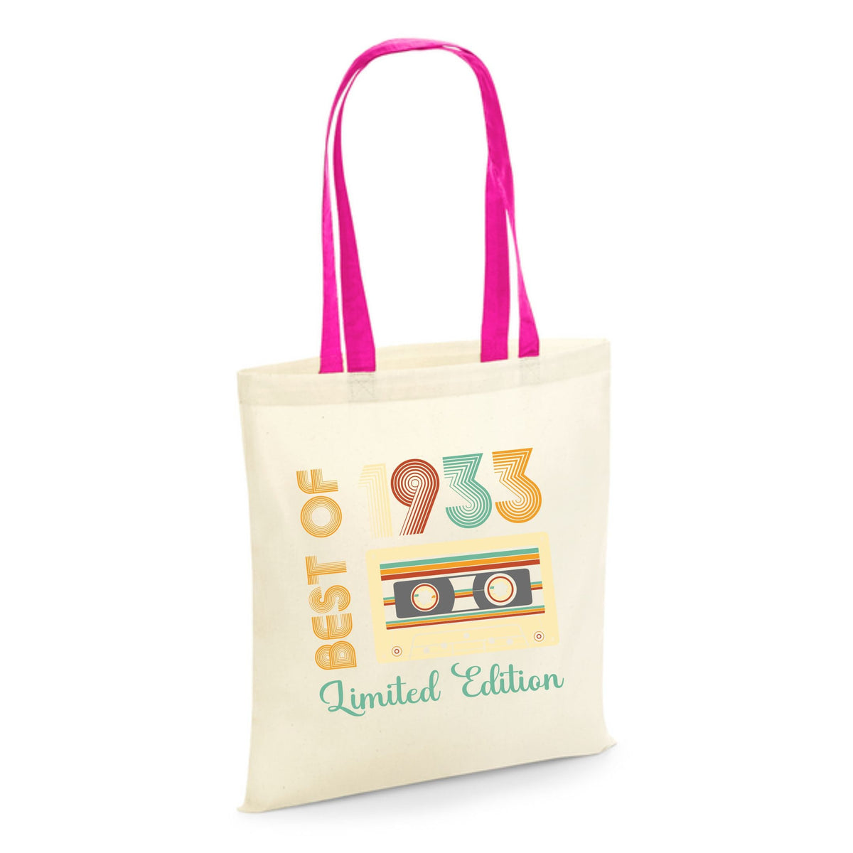 91st Birthday Gifts Contrast Tote Bags 91st Party Bag 91 Years Old Shopping Shopper Shoulder Bag Best Of 1933 Limited Edition Tote Bag – Aesthetic Look · Great Gift For Fans