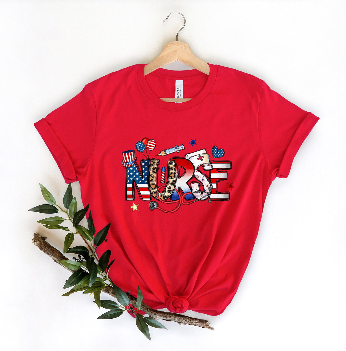 All American Nurse Shirt 4th of July Nurse Shirt Nurse Gift Nursing School Tee Registered Nurse Shirt RN Shirt Funny Nursing Shirt Graphic Tee – Bold Style · High-Quality Print