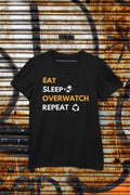 Overwatch 2 Eat Sleep Overwatch Repeat T Shirt Gaming T Shirt Black Unisex T Shirt Perfect Gift for Gamers and Overwatch Fans Graphic Tee – Cozy Vibes · Trending Graphic Apparel