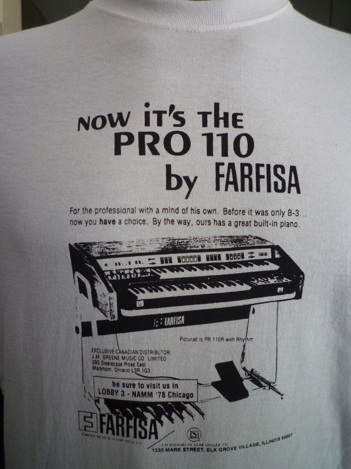 FARFISA VINTAGE KEYBOARD t shirt Graphic Tee – Everyday Comfort · Perfect For Daily Wear