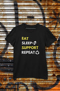 Overwatch 2 Eat Sleep Support Repeat Gaming T Shirt Black Unisex T Shirt Perfect Gift for Gamers and Overwatch Fans Graphic Tee – Easygoing Wear · Must-Have Style