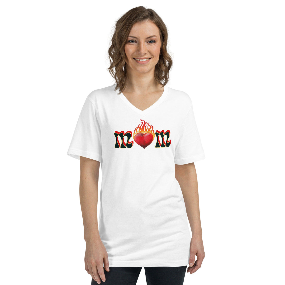 HOT MOM Womens Soft V Neck T Shirt bc Graphic Tee – Bold Style · Perfect For Daily Wear