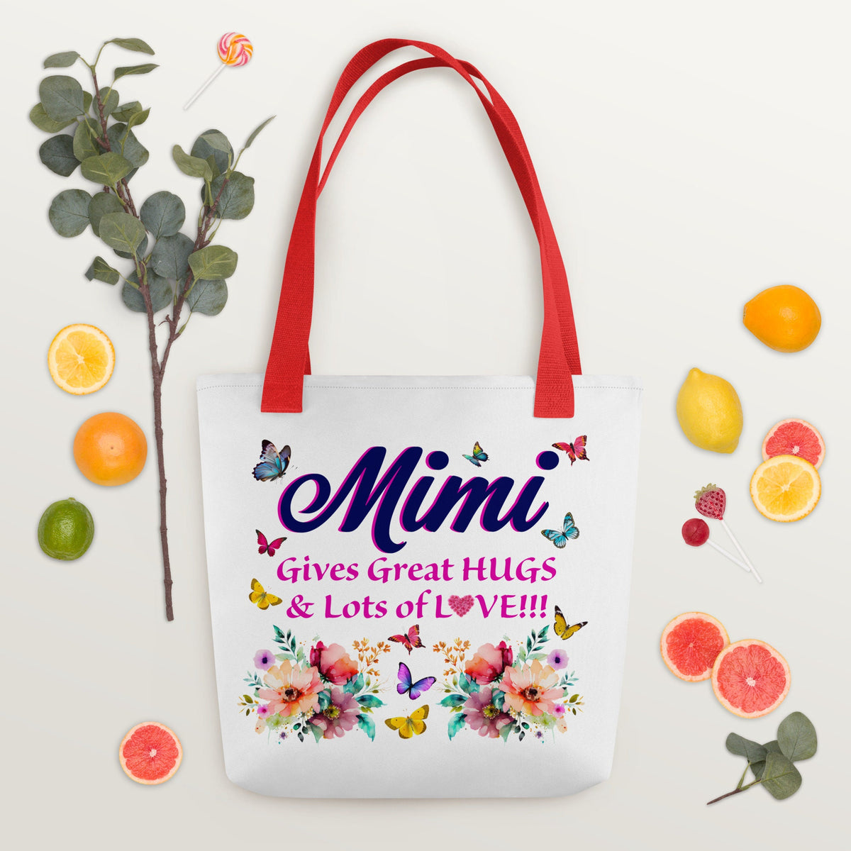 Mimi Gives Great HUGS Lots of LOVE Tote Bag holds up to 44 lbs Tote Bag – Feel-Good Design · Must-Have Style