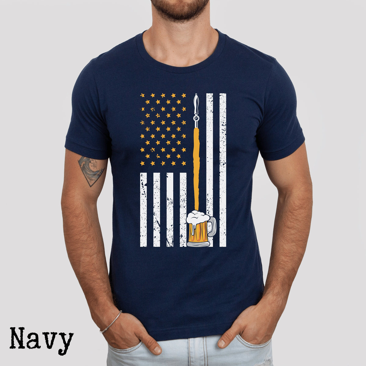 Patriotic Shirt 4th of July Shirt Beer Shirt American Flag Beer Beer Lover Gift Beer Lover Shirt USA Flag Shirt Stars and Stripes Tee Graphic Tee – Bold Style · Great Gift For Fans