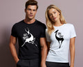 His And Hers Gifts Matching Couples Shirt Mr And Mrs TShirt Her Buck His Doe Graphic Tee – Feel-Good Design · Great Gift For Fans