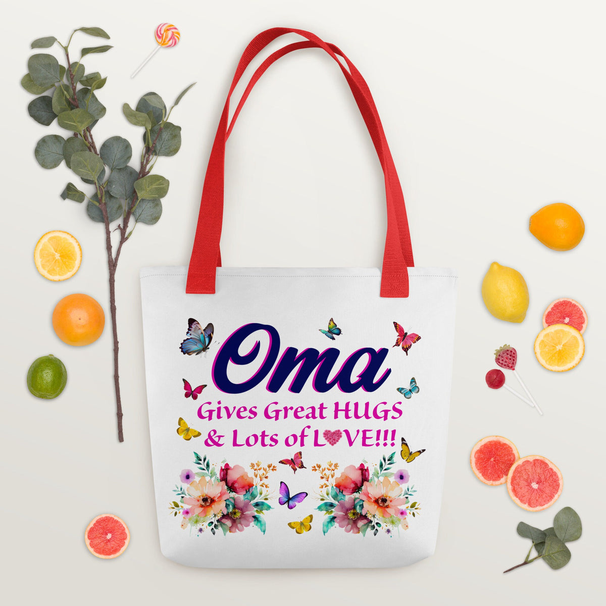 Oma Gives Great HUGS Lots of LOVE Tote Bag hold up to 44 lbs Tote Bag – Warm & Stylish · Perfect For Daily Wear