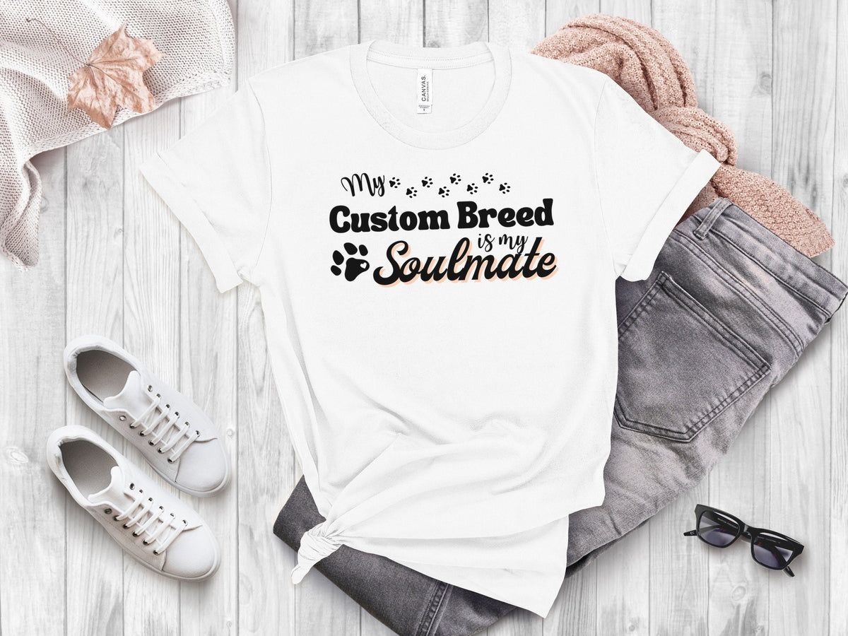Custom Dog Breed Shirt Dog Lover Gift Dog Shirt Dog Mom T Shirt Personalized Tee for Dog Breed Graphic Tee – Soft Feel · Top Pick For Any Outfit