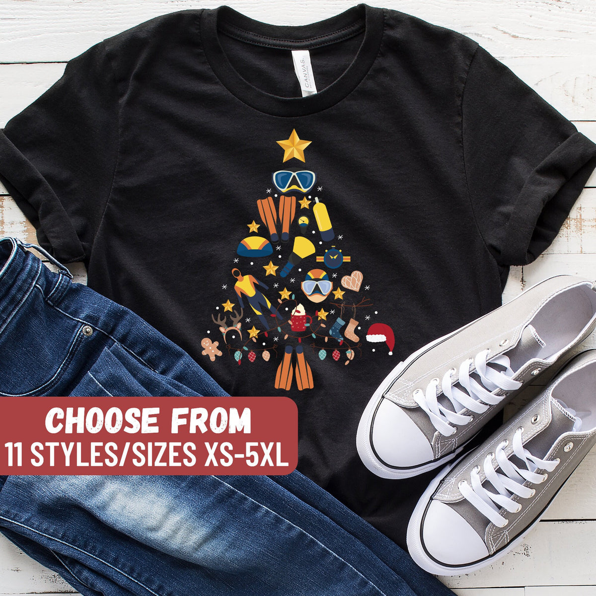 Scuba Diving Shirt Scuba Diver T Shirt Scuba Diving Tshirts Funny Scuba Dive Scuba Diver Gift Scuba Diving Christmas Tree TShirt Graphic Tee – Fan Favorite · Top Pick For Any Outfit