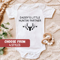 Hunting Baby Bodysuit Dad Gift Baby Bodysuit Baby Hunting Bodysuit Baby Reveal Baby Tees Daddy39s Little Huntin39 Partner Baby Bodysuit Graphic Tee – Aesthetic Look · Top Pick For Any Outfit