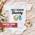 Uncle Pregnancy Announcement Funny Baby Bodysuit Baby Shower Gift Baby Gift From Uncle Baby Reveal Uncle39s Drinking Buddy Baby Bodysuit Graphic Tee – Fan Favorite · Must-Have Style
