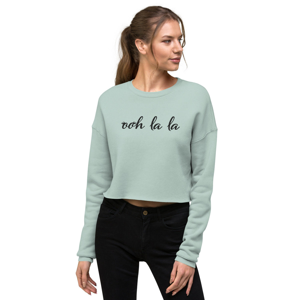 Ooh la la Women39s Soft Crop Sweatshirt Sweatshirt – Warm & Stylish · High-Quality Print