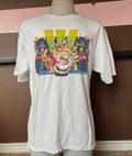 Vintage 9039s Christmas Santa Claus and Reindeer Rock Band TShirt XL Graphic Tee – Premium Graphic · Great Gift For Fans
