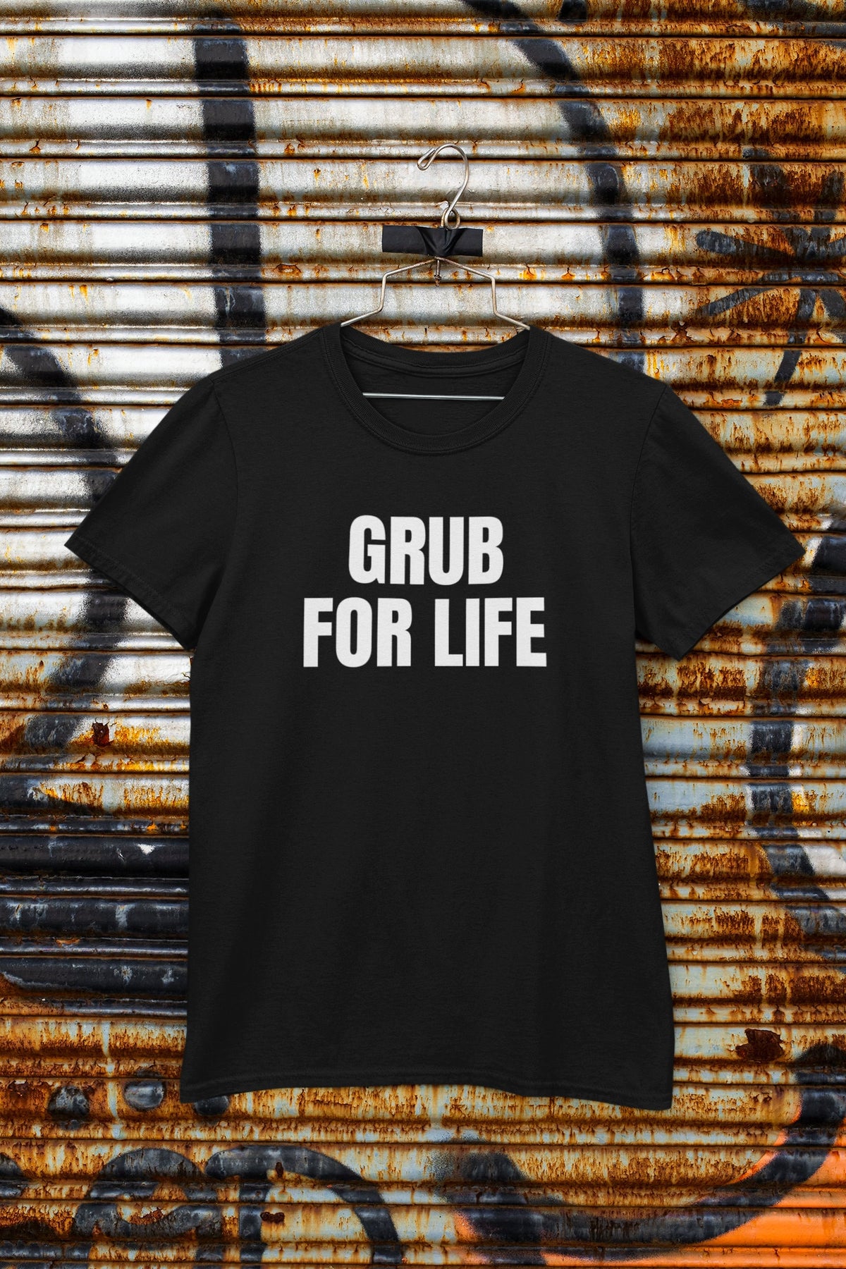 Rust Rust Grub For Life T Shirt Gaming T Shirt Black Unisex T Shirt Perfect Gift for Gamers and Rust Fans Graphic Tee – Warm & Stylish · Perfect For Daily Wear