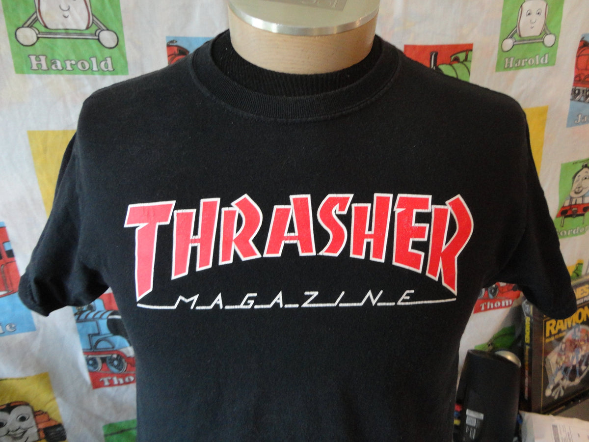 Vintage 2000s Thrasher Magazine Black T Shirt Size L Graphic Tee – Soft Feel · Must-Have Style