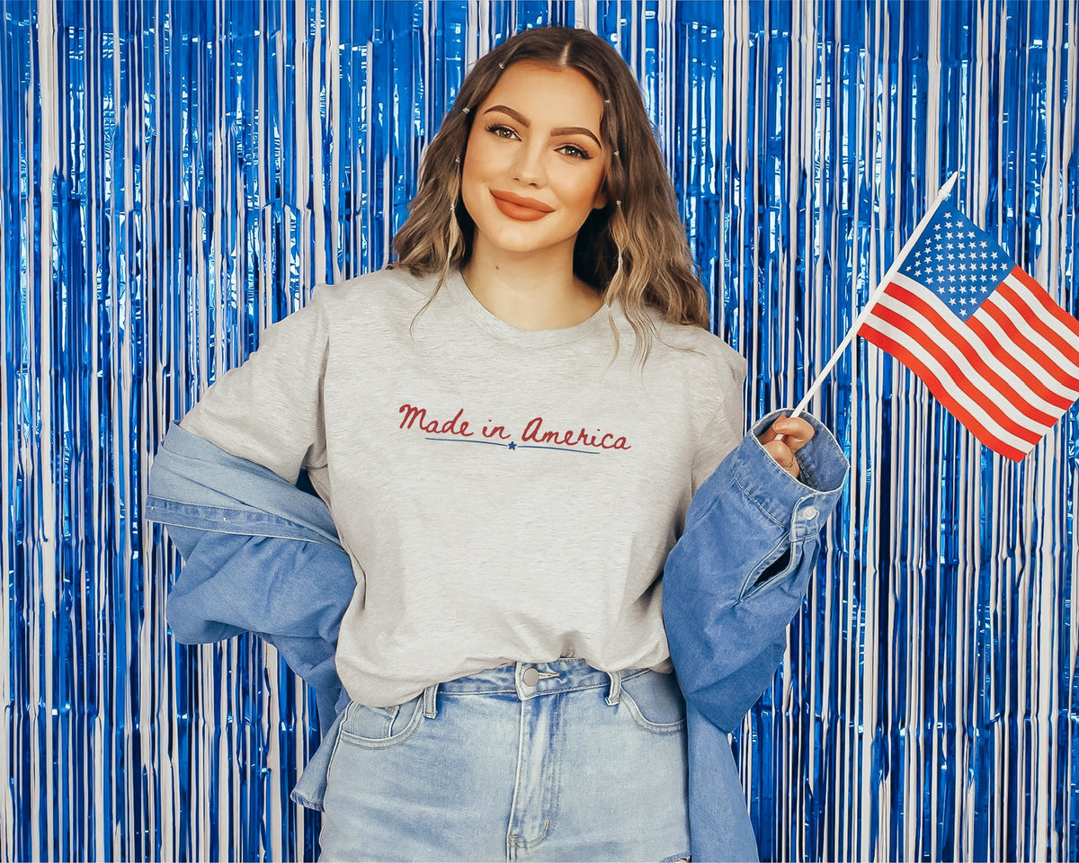 Simple Made in America Independence Day Unisex Shirt 4th of July Tee USA Pride Memorial Day Shirt Proud American Festive Americana Graphic Tee – Feel-Good Design · Great Gift For Fans