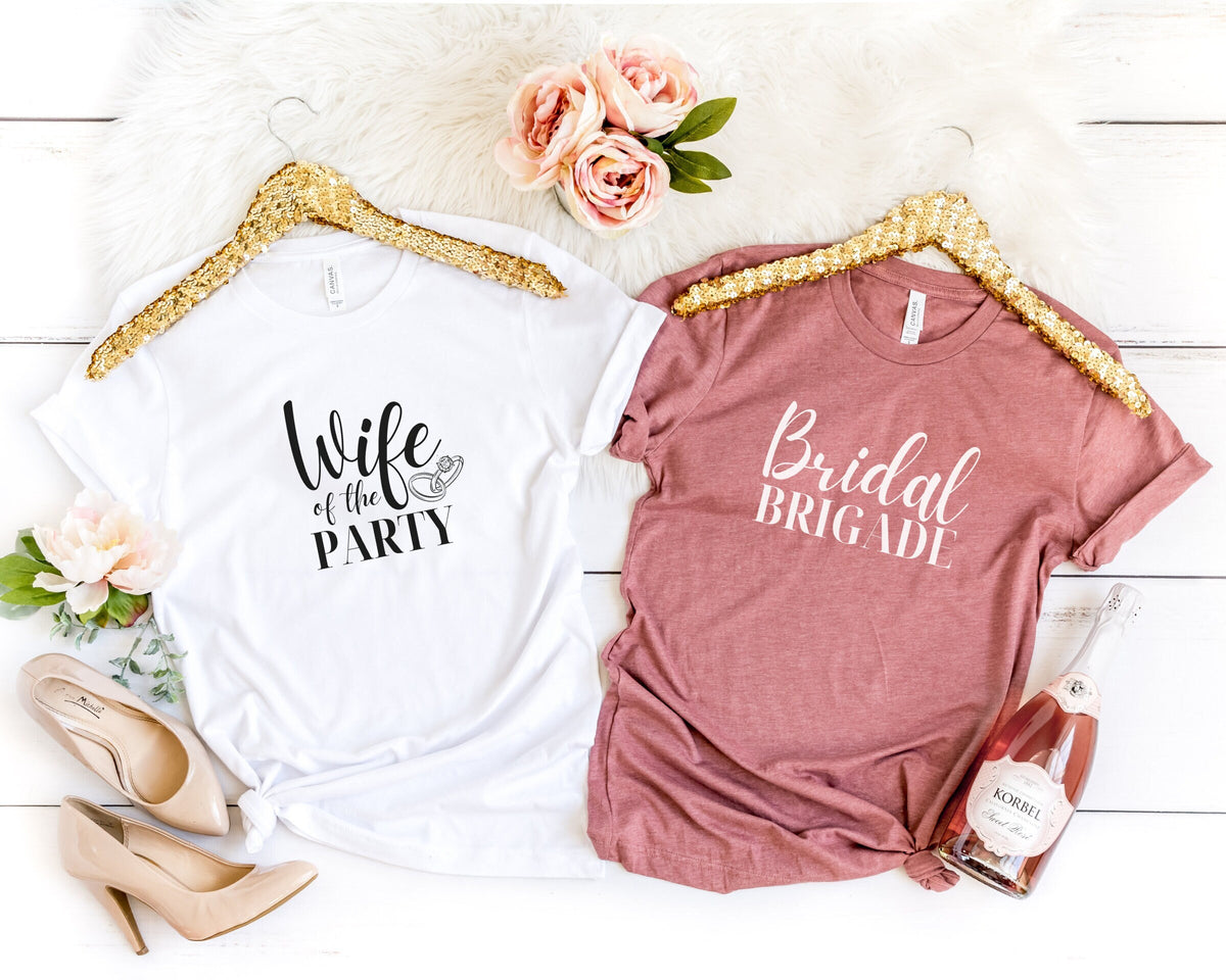 Cute Bachelorette Party Wife to Be T Shirts Bridal Brigade Party Tees Cute Bridal Party Shirts Matching Gifts for Bridesmaids Graphic Tee – Everyday Comfort · Perfect For Daily Wear