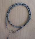 Dark Gray Crystals and Black Spinel Beads Double Bracelet on Sterling Silver Chain 14quot wextender chain Graphic Tee – Easygoing Wear · High-Quality Print