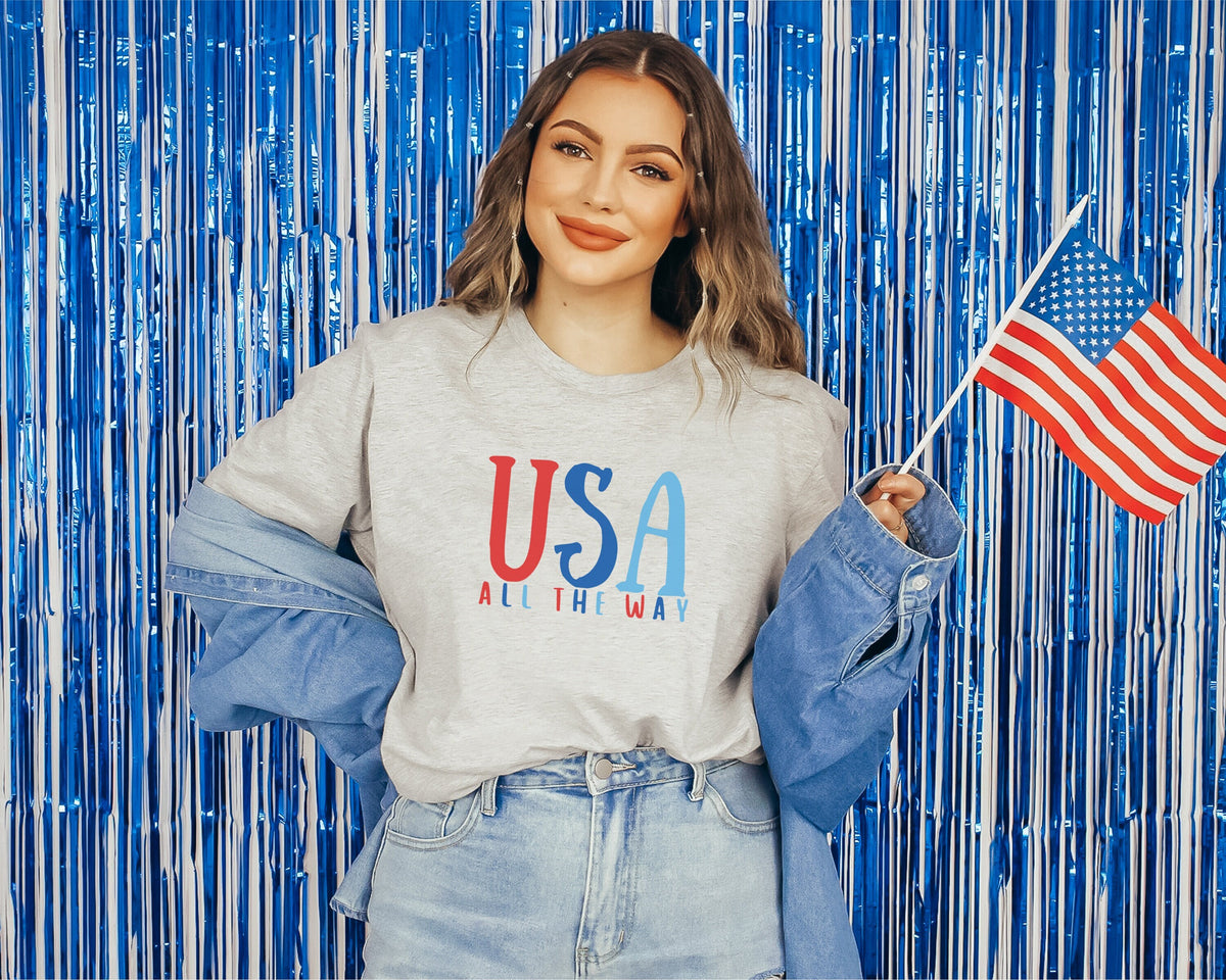 USA Simple 4th of July Tshirt American Pride Unisex Indpendence Day Shirt Vintage Americana Tshirt Retro American Nostalgia Tee July 4th Graphic Tee – Fan Favorite · Trending Graphic Apparel
