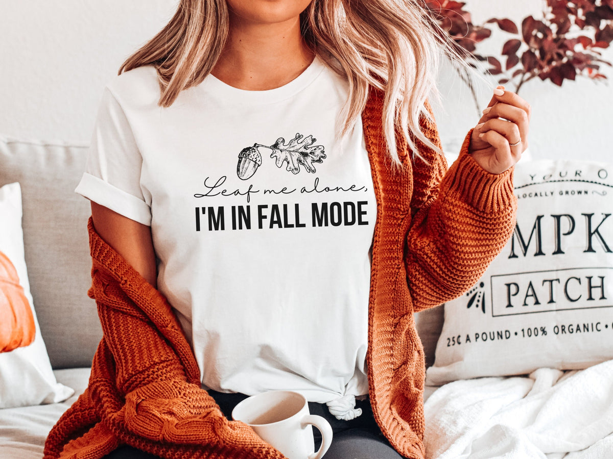 Funny Fall Tshirt Leaf Me Alone Cute Womens Tshirt for Halloween Fall Shirts for Her Funny Autumn Tee Womens Shirts Unisex Tee for Fall Graphic Tee – Fan Favorite · Trending Graphic Apparel