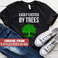 Funny Tree Shirt Tree Gift Tree Lover Arborist Shirt Arborist Gift Logger Shirt Logger Gift Easily Excited By Trees TShirt Graphic Tee – Aesthetic Look · Must-Have Style