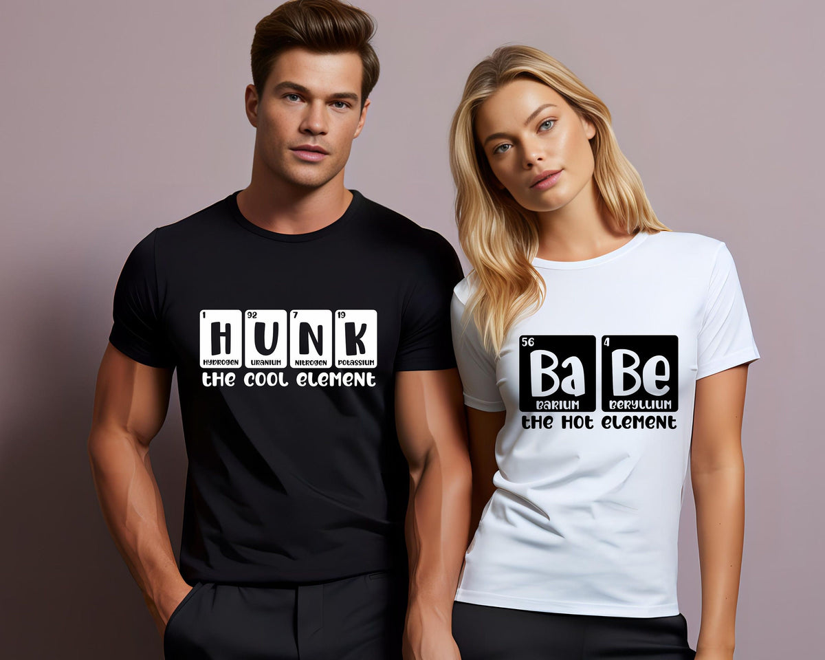 His And Hers Gifts Matching Couples Shirt Mr And Mrs TShirt Hunk Babe Graphic Tee – Feel-Good Design · Great Gift For Fans
